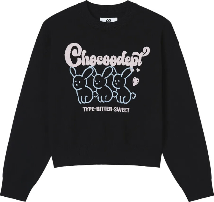 CHOCOOLATE Rabbit-Intarsio Sweater