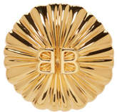 Balenciaga - Bijou d'oreille à clip rond doré 'BB'