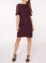 Thumbnail for your product : **Tall Berry Lace Flute Sleeve Shift Dress