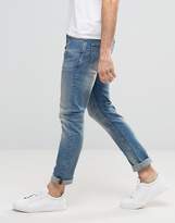 Thumbnail for your product : ONLY & SONS Slim Fit Stretch Heavy Wash Jeans in Light Blue