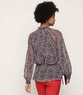 Thumbnail for your product : Reiss SABRI PRINTED LONG-SLEEVED BLOUSE Multi