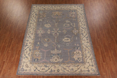 Rugsource Gray Blue Oushak Vegetable Dye Area Rug 9x12