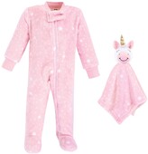 Thumbnail for your product : Hudson Baby Baby Girls Flannel Plush Coveralls with Security Blanket