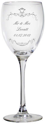 Personalised Ornate Swirl Wine Glass