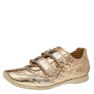 Louis Vuitton Gold Lurex Fabric and Leather Aftergame Sneakers Size 37 Louis  Vuitton