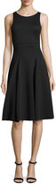 Thumbnail for your product : Armani Collezioni Polka-Dot Jacquard Sleeveless Dress, White/Black