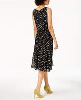Thumbnail for your product : Nine West Polka Dot Blouson Midi Dress