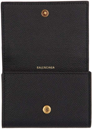 Balenciaga Black Ville Accordion Card Holder