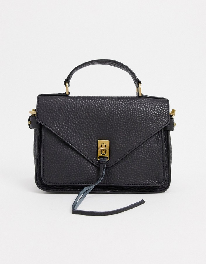 Rebecca Minkoff darren small leather messenger bag in black ShopStyle