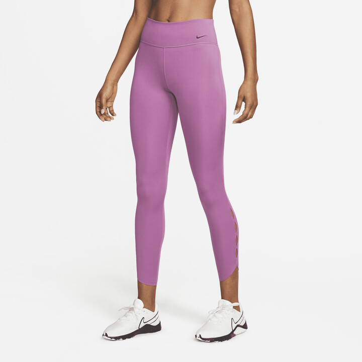 Nike Women's One MidRise 7/8 Leggings in Purple ShopStyle Activewear