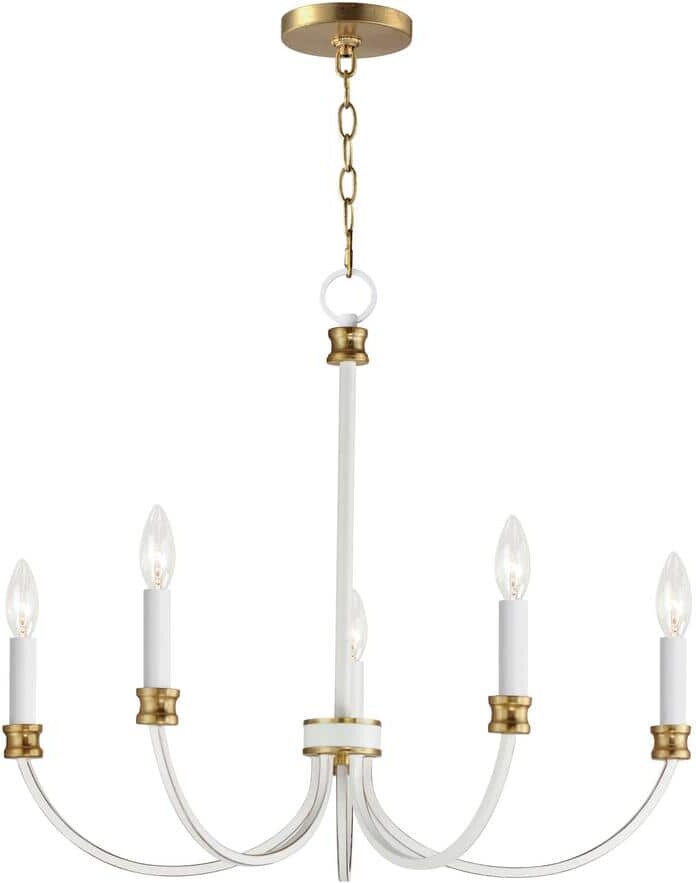 Charlton 5-Light White Chandelier