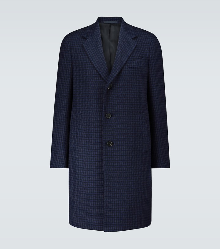 blue wool overcoat