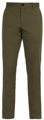 Burberry Slim Leg Cotton Chino Trousers - Mens - Green