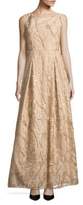 Thumbnail for your product : Karl Lagerfeld Paris Embroidered Floral A-Line Gown
