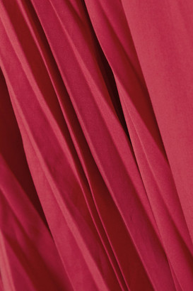 Proenza Schouler Pleated Cotton-blend Poplin Dress - Red