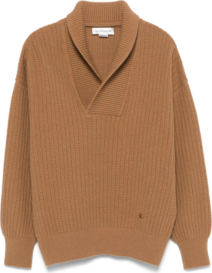 Victoria Beckham Split-Neck Sweater ShopStyle Turtleneck Knitwear