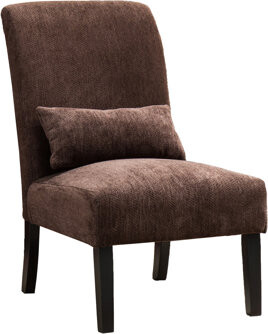 Latitude Run Pisano Contemporary Chenille Fabric Armless Accent Chair With Pillow