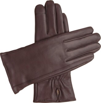 Downholme Touchscreen Leather Cashmere Lined Gloves for Women 