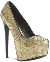 Thumbnail for your product : Steve Madden Devona gold metallic platform heels