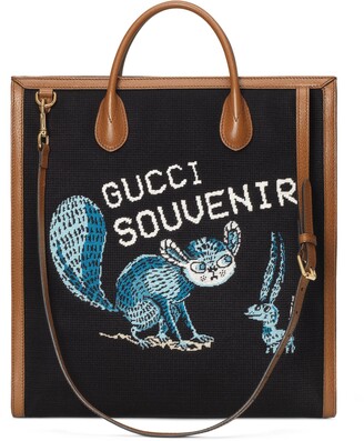 Gucci Tote bag with floral embroidery