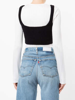 H Beauty&Youth knitted cropped top
