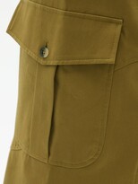Thumbnail for your product : Petar Petrov Garnet Cargo-pocket Cotton-gabardine Trousers - Dark Green