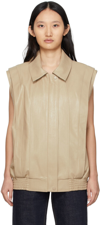 Sleeveless Leather Vest Jacket | ShopStyle