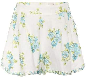 Zimmermann Floral linen shorts