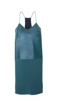 Thumbnail for your product : Tibi Silk & Leather Slip Dress