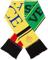 Thumbnail for your product : Versace fringed logo scarf