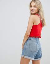 Thumbnail for your product : ASOS Design Crop Singlet With Pom Pom Trim