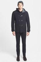 Thumbnail for your product : Vince 'City' Wool Blend Hooded Toggle Coat