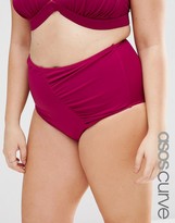 Thumbnail for your product : ASOS Curve CURVE Mix & Match Highwaist Bikini Bottom with Wrapped Front and Support