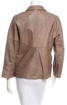 Thumbnail for your product : Vince Leather Notch-Lapel Jacket