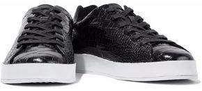 Rag & Bone Rb1 Croc-Effect Patent-Leather Sneakers