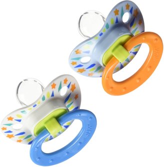 NUK BPA Free Silicone Dots Pacifier 2 Pack - Size 1 - Boys
