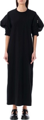 sacai Nylon Twill x Cotton Jersey Dress