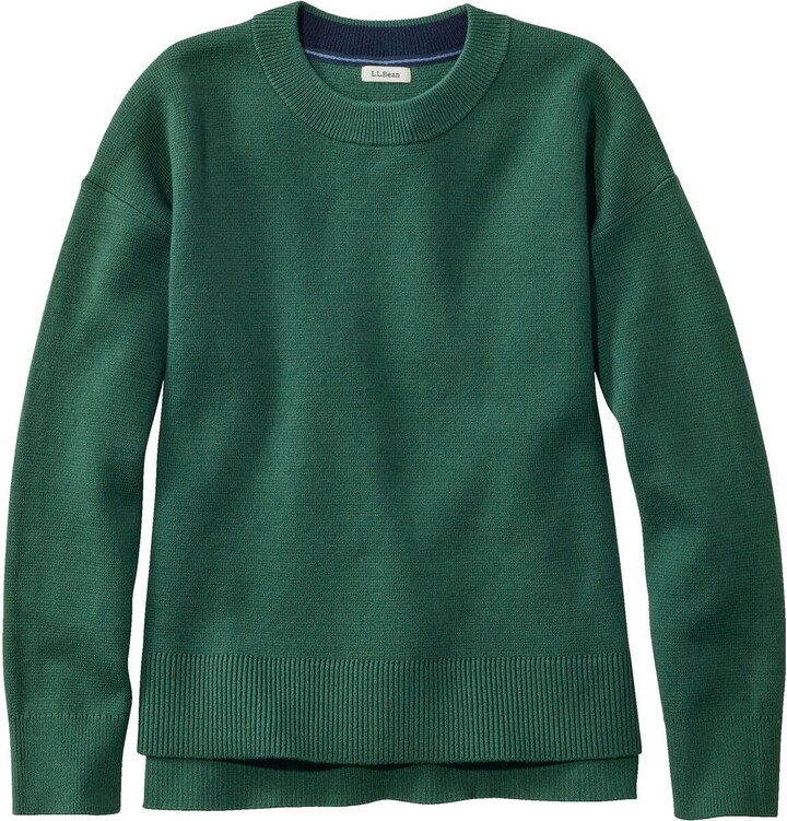 LL Bean Wicked Soft Cotton Cashmere Crew Neck Sweater
