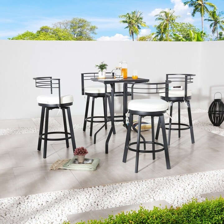Patio Festival 4-Person Outdoor Bar Height Bistro Dining Set - ShopStyle