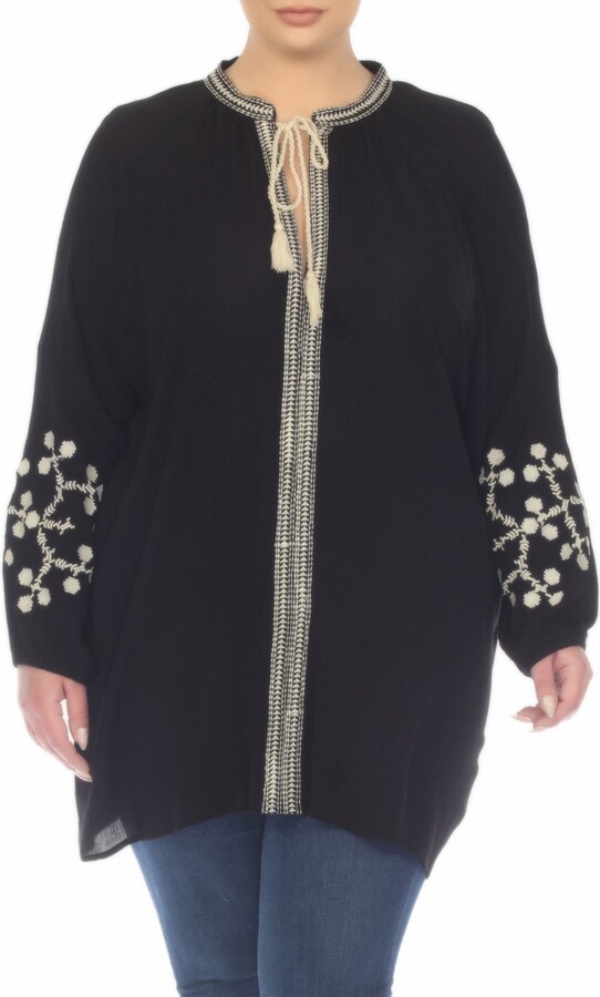 BOHO ME Embroidered Tunic Top