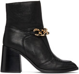 Thumbnail for your product : See by Chloe Black Mahe Chain Ankle Boots