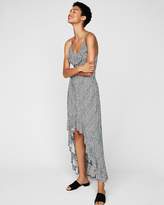 Thumbnail for your product : Express Geometric Ruffle Smocked Waist Maxi Dress