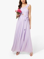 Thumbnail for your product : Little Mistress Gathered Bardot Maxi Dress, Lilac