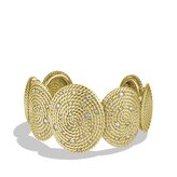 Thumbnail for your product : David Yurman Cable Coil Cuff with Diamonds in Gold
