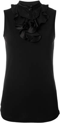 Emporio Armani sleeveless ruffled blouse