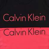 Thumbnail for your product : Calvin Klein Calvin KleinGirls Pink & Black Vest Tops (2 Pack)