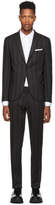 Thumbnail for your product : Neil Barrett Grey and Black Wool Striped Suit