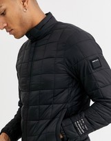 Thumbnail for your product : Replay recycled padded light weight puffer jacket in black