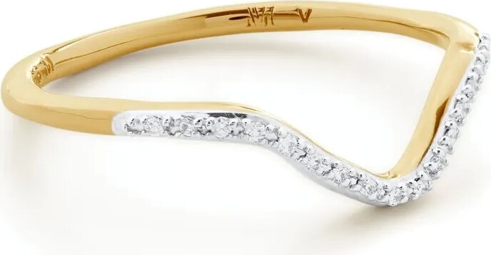 Monica Vinader Riva diamong stacking ring