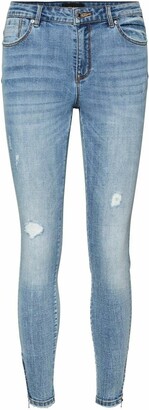 Vero Moda Women's VMTILDE MR S Ankle Zip DSTR J LI366 Jeans - ShopStyle
